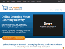 Tablet Screenshot of mycoachsite.com
